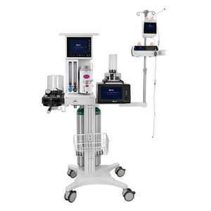 trolley-mounted veterinary anesthesia workstation
