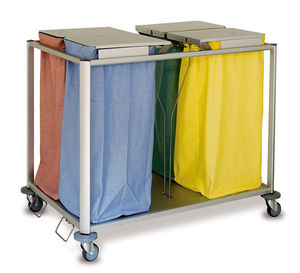 cleaning trolley / dirty linen / waste / 4-bag
