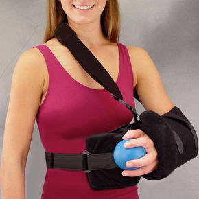 arm sling with shoulder abduction pillow