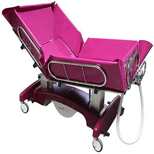 height-adjustable shower trolley / bariatric