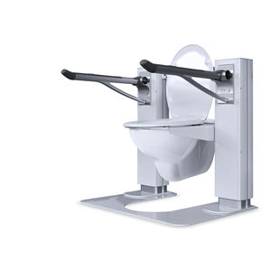 raised toilet seat with armrests