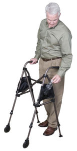 height-adjustable walker / 2-wheel