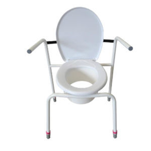 raised toilet seat with armrests