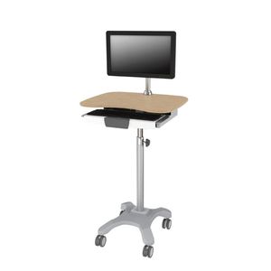 height-adjustable computer cart
