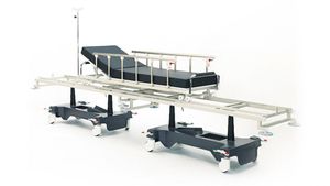 transfer stretcher trolley / manual / with adjustable backrest / removable platform