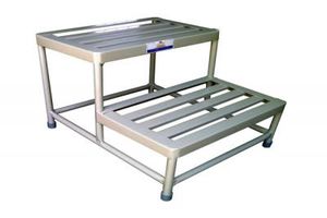 2-step step stool / stainless steel