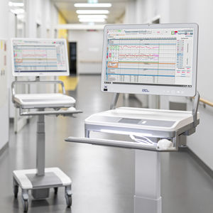 height-adjustable computer cart