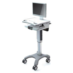 height-adjustable computer cart