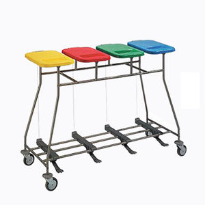 transport trolley / laundry / waste / 4-bag