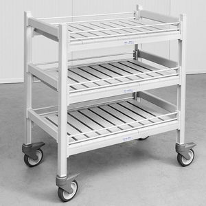 multi-function trolley / for general purpose / with shelf / aluminum