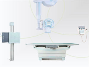 radiography system / digital / for multipurpose radiography / with ceiling-mounted telescopic tube stand