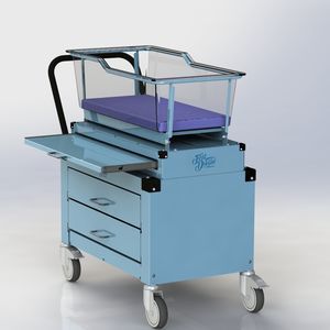 fixed-height hospital bassinet