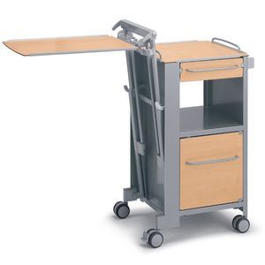 bedside table with integrated over-bed table