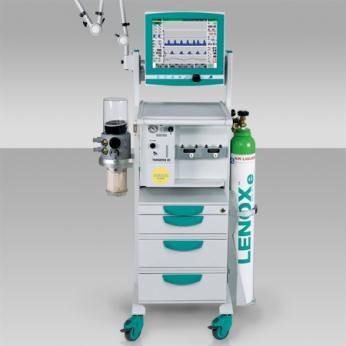 Anesthesia cart - Extron / Knurr - 4-drawer / with oxygen cylinder holder / modular