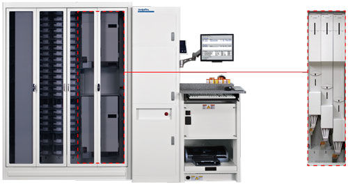 Medicine automated dispensing system - SP 100 OCC  - ScriptPro - 4 doors / with computer
