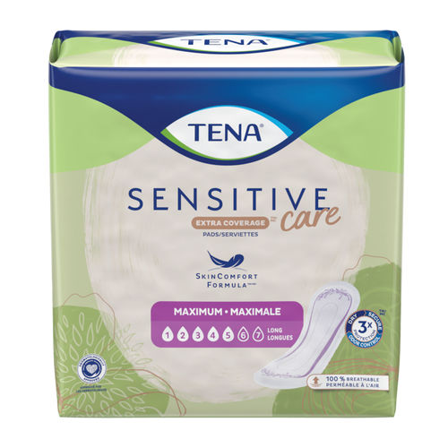Women sanitary pad - Care Extra Coverage™ - TENA - breathable / box of 60 units