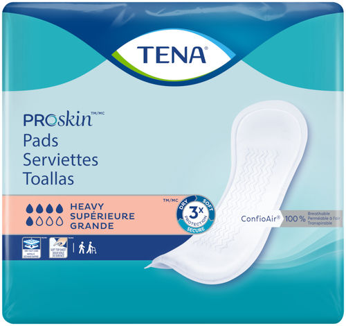 Women sanitary pad - PROSKIN HEAVY REGULAR - TENA - breathable / box of 60 units