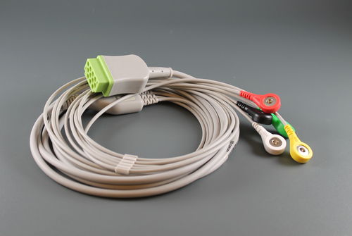 Cardiac Holter monitor ECG cable - EUROLINK - LUMED - medical / for defibrillator / banana plug