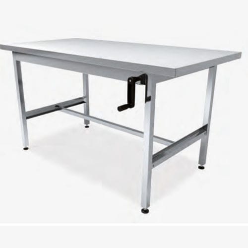 Work table - 191AX-ELEVMN series - Nuova BN - square / height-adjustable / hydraulic