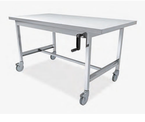 Work table - 191AXCR-ELEVMN series - Nuova BN - square / height-adjustable / on casters