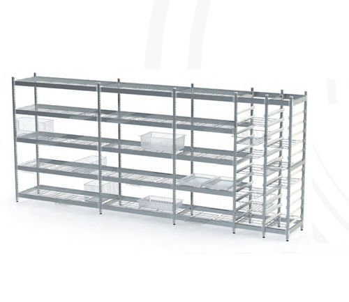 Modular shelving unit - Nuova BN - for container storage / for basket storage / stainless steel