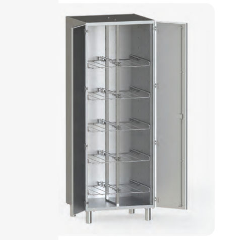 Hospital cabinet - 504DGE - Nuova BN - with door / with shelf / stainless steel