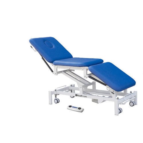 Manual examination table - Lattip - BiHealthcare - height-adjustable / on casters / 3-section