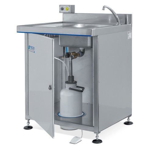 Laboratory sink - Lavello RIA - ITECO Engineering Italy - stainless steel / height-adjustable / foot-operated