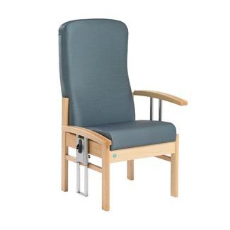 Chair with high backrest - APOLLO 2 - Teal - with armrests / height-adjustable