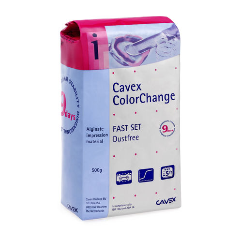 Alginate dental material - ColorChange - Cavex Holland BV - for impression trays / orthodontic