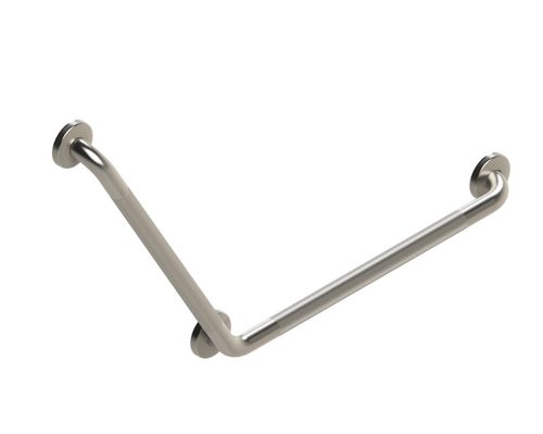 Bathroom grab bar - GB-24x24-SK-1PK - HealthCraft Products - wall-mounted / stainless steel / angled