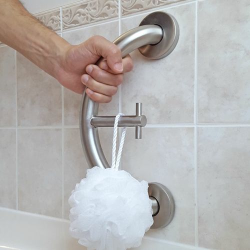 Bathroom grab bar - PLUS-TH - HealthCraft Products - wall-mounted / stainless steel