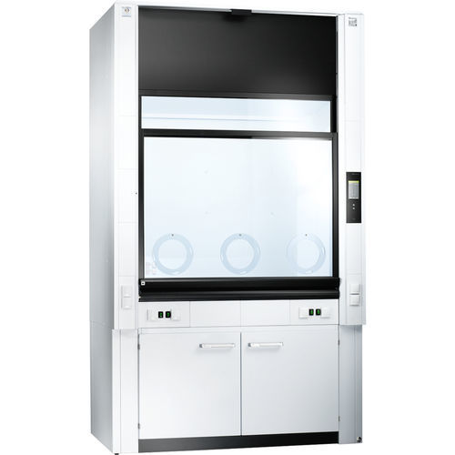 Radiochemistry fume cupboard - Köttermann - laboratory / floor-standing / stainless steel