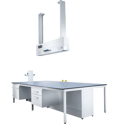 Ceiling-mounted supply beam system - Köttermann - wall-mounted / laboratory