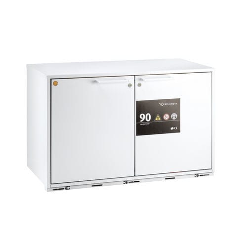 Laboratory cabinet - EXPLORIS® - Köttermann - undercounter / white / 2 doors