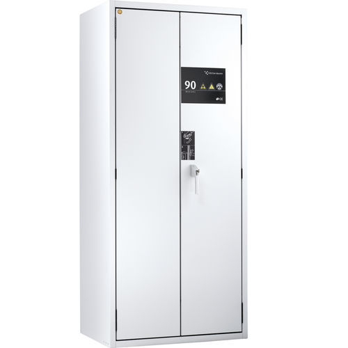 Gas cylinder cabinet - EXPLORIS® FWF 90 - Köttermann - laboratory / white / 2 doors