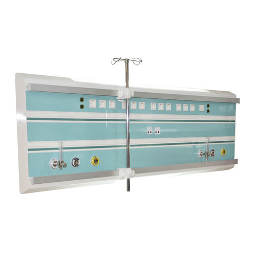 Horizontal bed head unit - EUROCARE-D  - Schönn Medizintechnik - wall-mounted / for intensive care service / with light