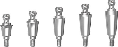 Ball implant abutment - Kontact, Kontact S®  - BIOTECH DENTAL - titanium / straight