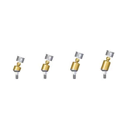 Stainless steel implant abutment - BMA series  - Dentin Implants Technologies LTD - ball / angled / multi-unit angled
