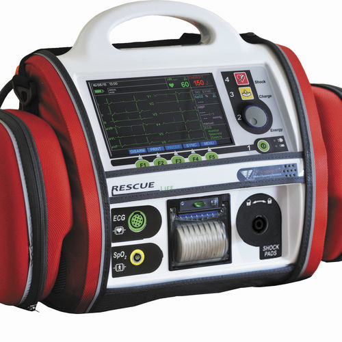 Automatic external defibrillator - Rescue Life - Progetti S.r.l. - manual / with ECG and SpO2 monitor / biphasic