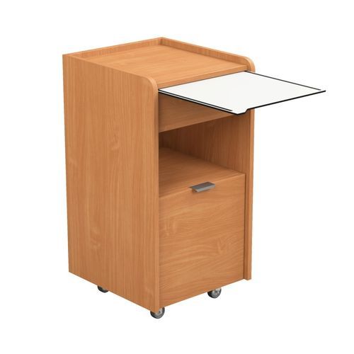 Bedside table with drawers - Libra - Reha-Bed - on casters / with integrated over-bed table / with compartments
