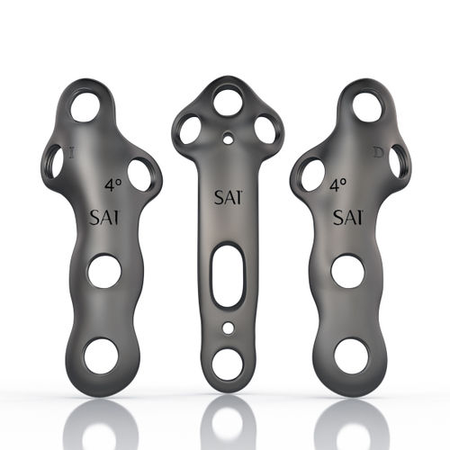 Metatarsophalangeal joint arthrodesis plate - 32 series - South America Implants - locking / metallic