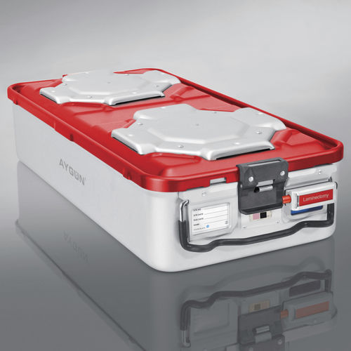 Instrument sterilization container - Bio-Barrier  - Aygun Surgical Instruments - with valve / aluminium / anodized aluminum