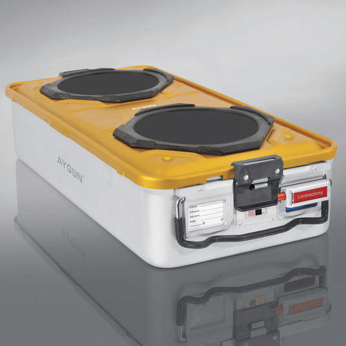 Instrument sterilization container - Window  - Aygun Surgical Instruments - with filter / aluminium / anodized aluminum