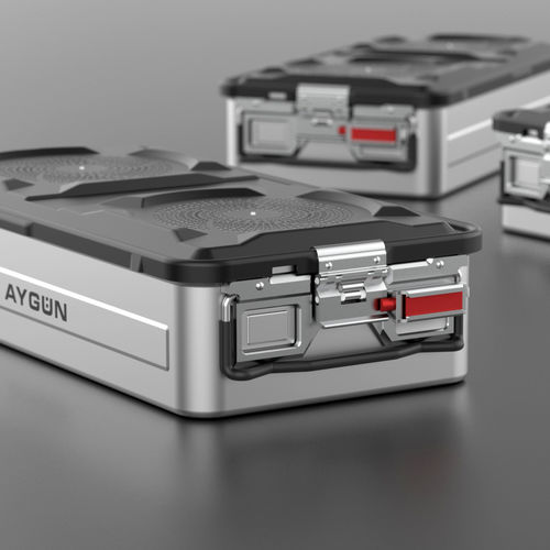 Instrument sterilization container - Aygun Surgical Instruments - with filter / with valve / aluminium
