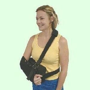 Arm sling with waist support strap - 312 series - Tiburon Medical Enterprises - with shoulder abduction pillow
