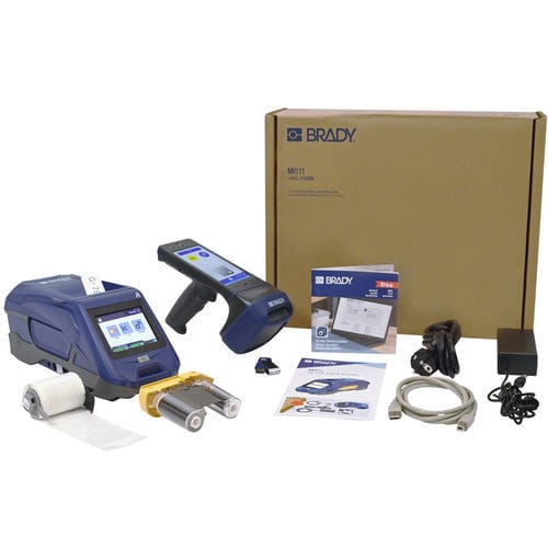 Thermal transfer label applicator printer - M611-UK-T&amp;T KIT - Brady EMEA - for bar code labels / multipurpose / portable