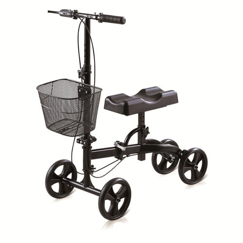 4-wheel rollator - BES-WA38 - Besco Medical - with basket / folding