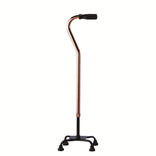 Walking stick with offset handle - BES-WA12 - Besco Medical - quadripod / height-adjustable