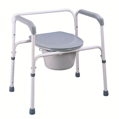 Commode chair with armrests - BES-BS037 - Besco Medical - with bucket / height-adjustable